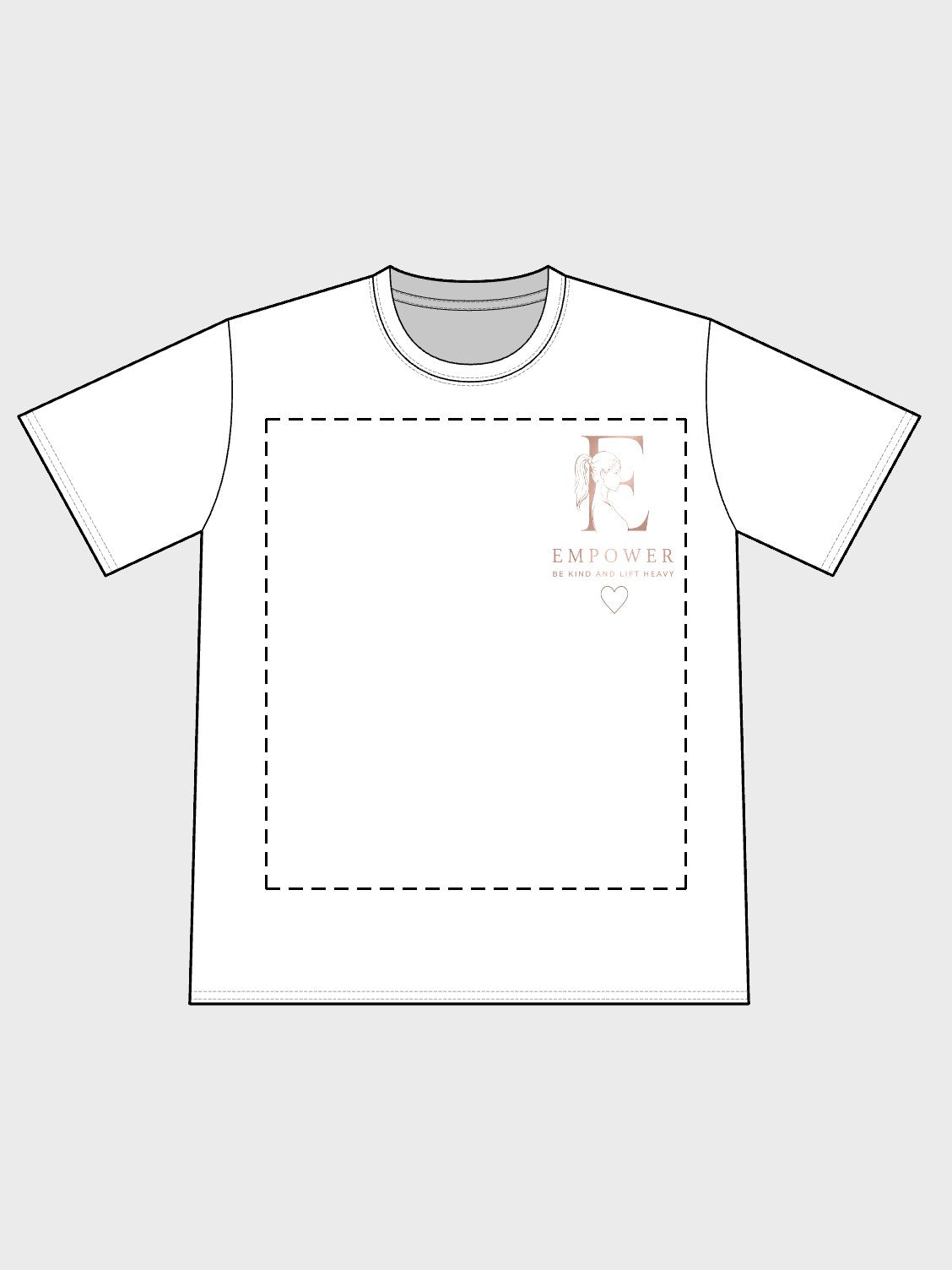 T-Shirt EMPOWER Elisa Priano bianca 💪⚪️ - Front