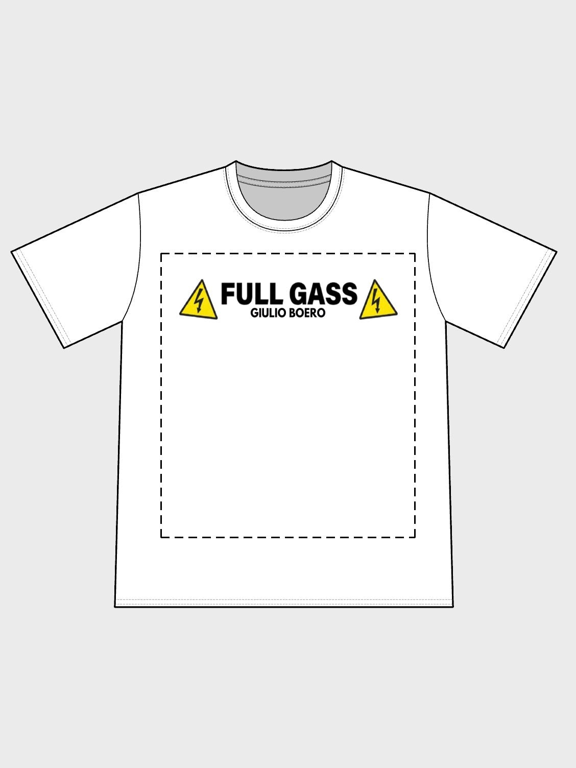 T-Shirt FULL GASS Bianca ⚪️ - Front