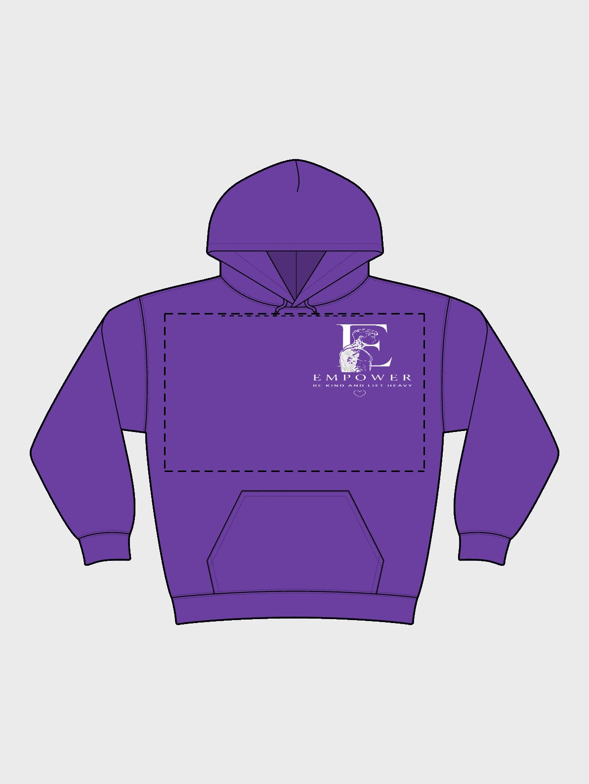 Felpa EMPOWER Logo Uomo Viola - Front