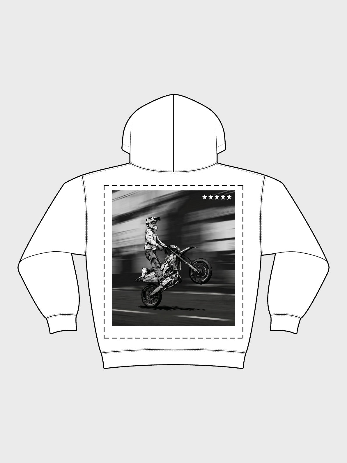 Bike life test hoodie - Back
