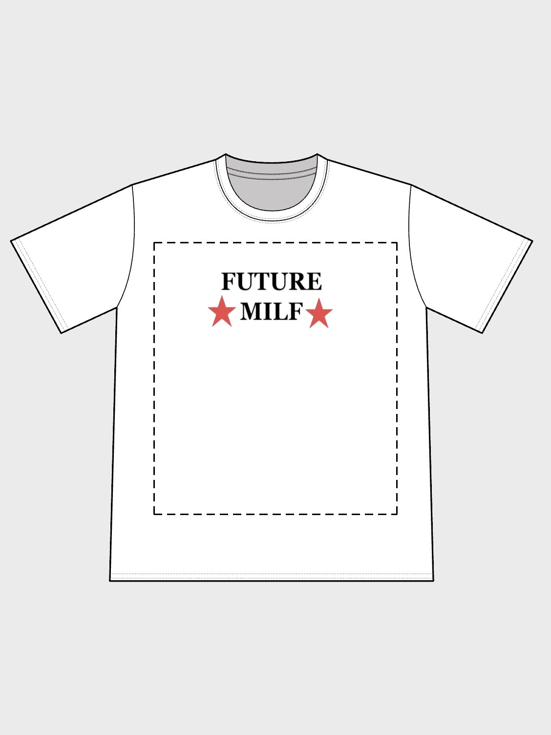 Future MILF retro logo white tee - Front