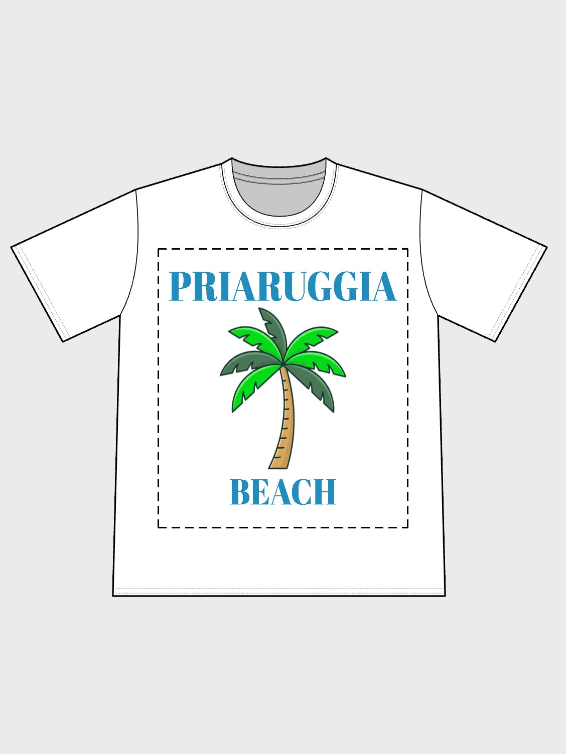 Priaruggia beach tees - Front