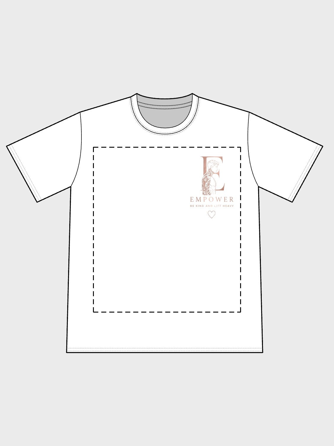T-Shirt EMPOWER uomo Elisa Priano ⚪️💪⚫️ - Front
