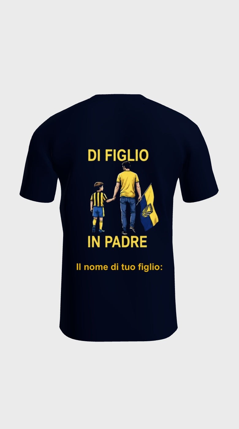 Vecchio castagna Navy T-shirt papà e figlio 🫂 - Back