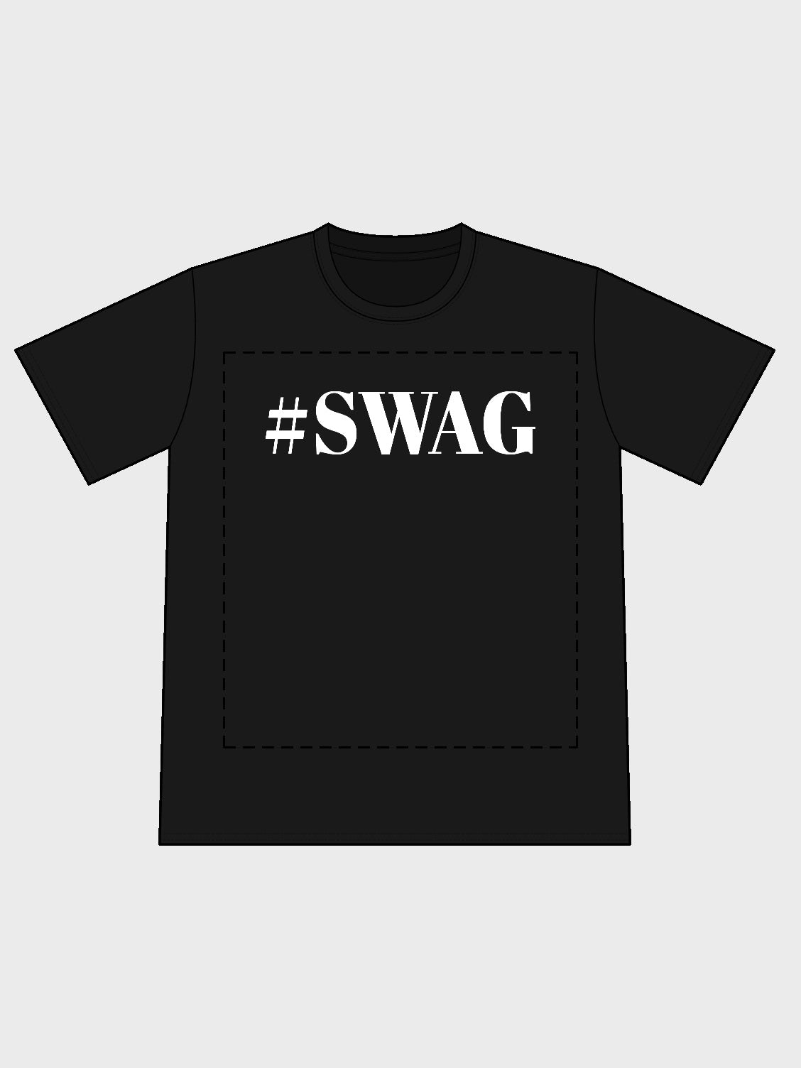 T-shirt SWAG BLACK - Front
