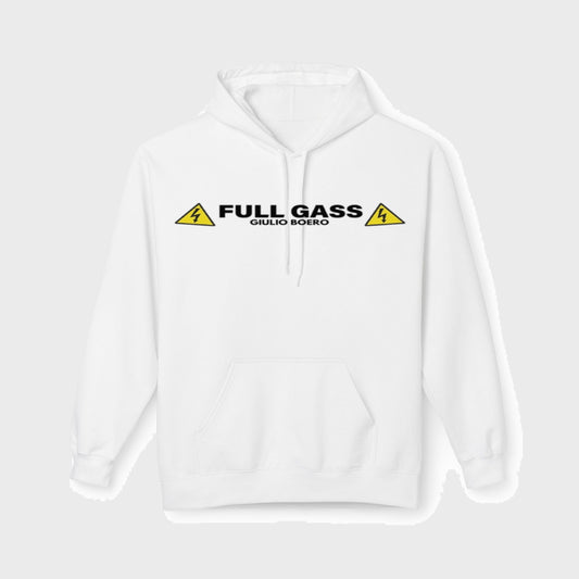 Felpa FULL GASS Bianca ⚪️ - Fronte