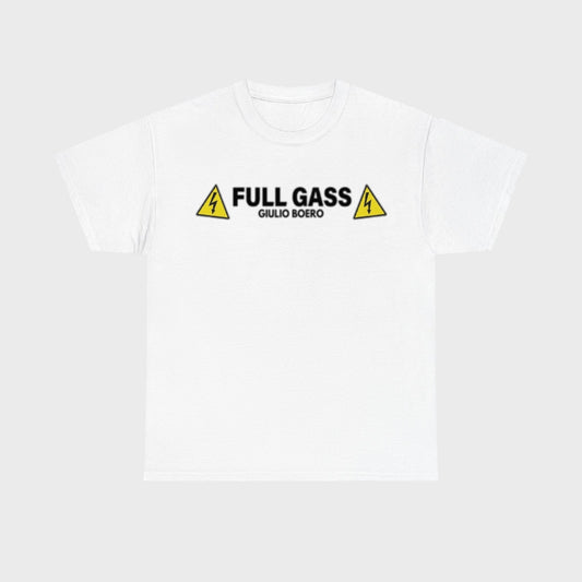 T-Shirt FULL GASS Bianca ⚪️ - Fronte