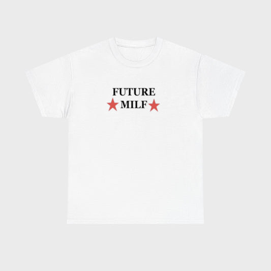 Future MILF retro logo white tee - Fronte