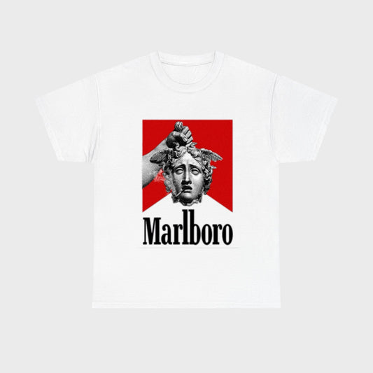 Marlboro smoking statue white tee - Fronte