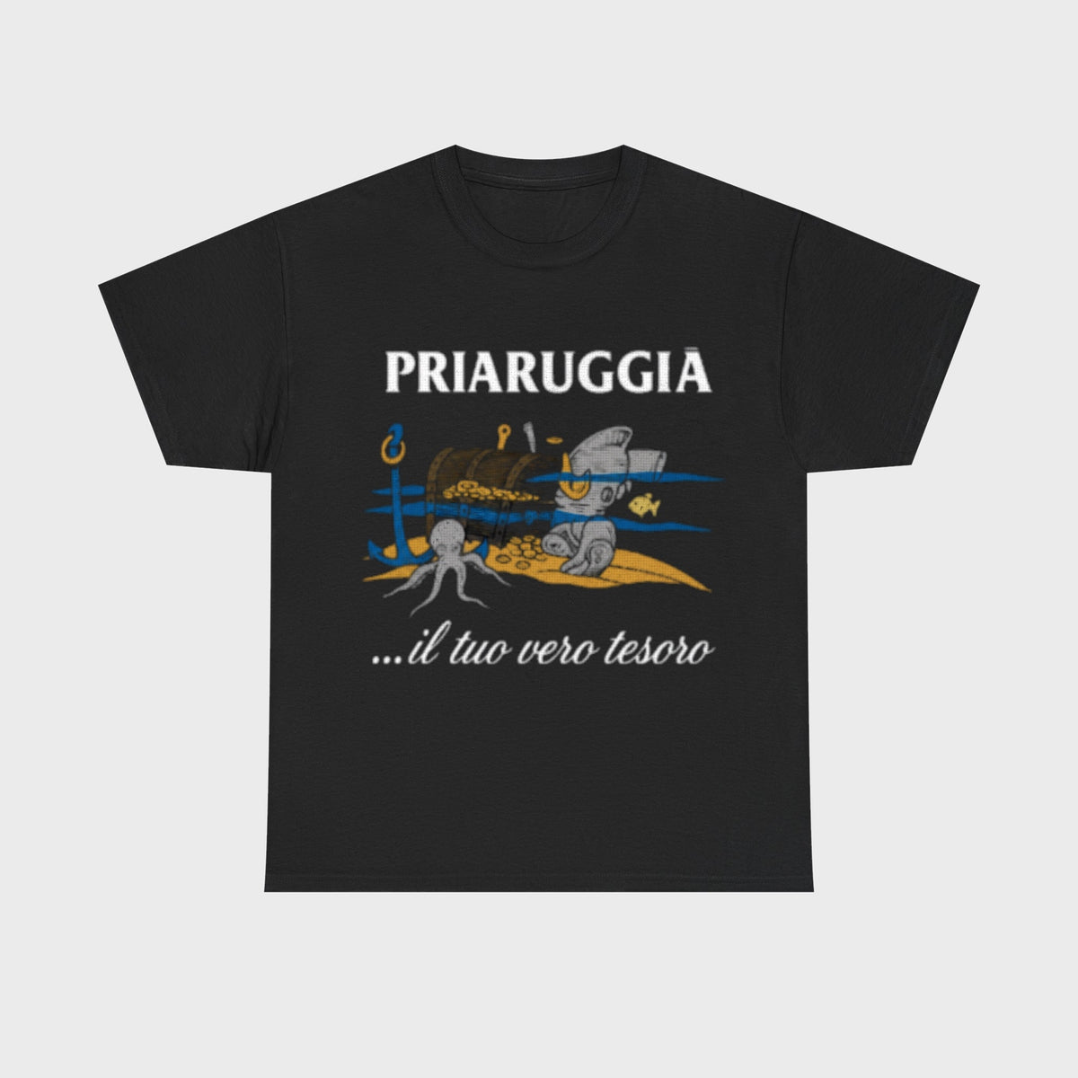 Priaruggia tesoro black tee - Fronte