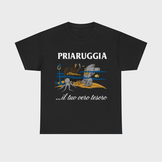 Priaruggia tesoro black tee - Fronte